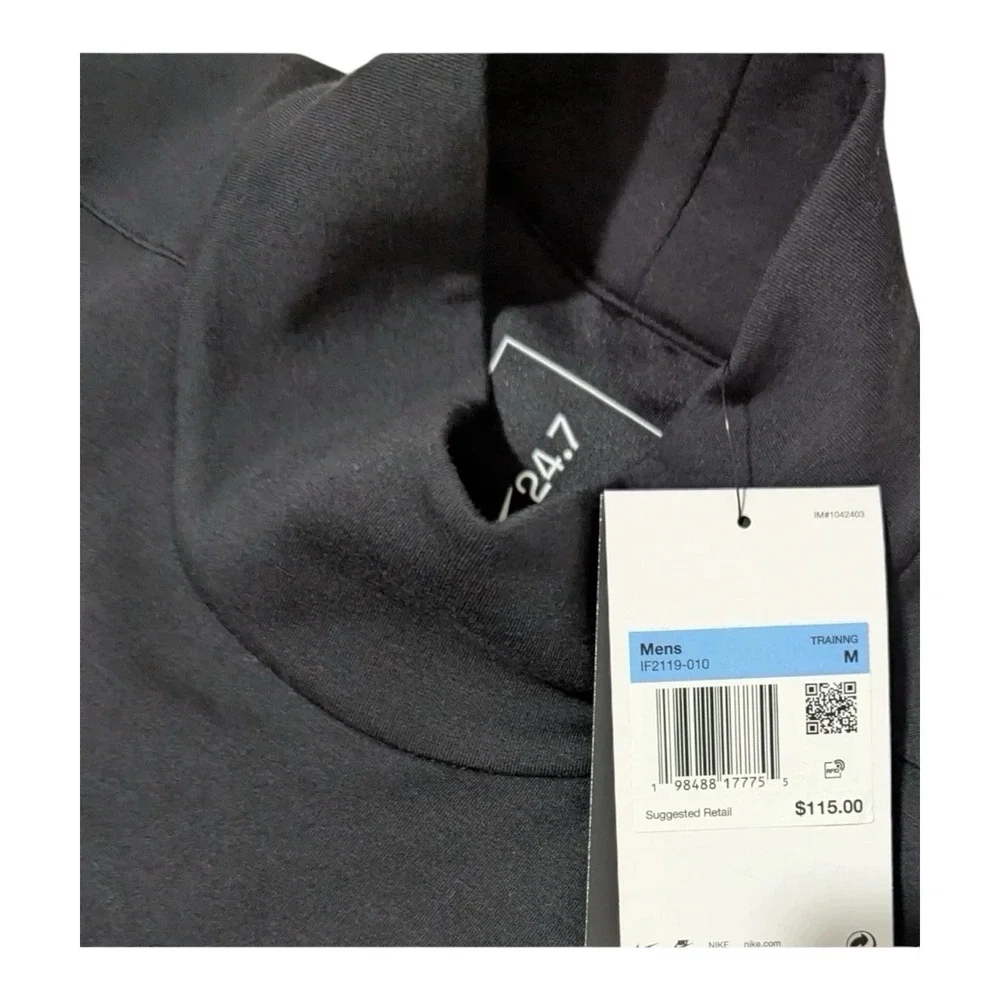 Nike 24.7 Impossibly Soft Fleece IF2119-010 Turtleneck Men's Medium NEW $115
